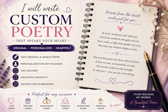 write personalized and heartfelt custom poetries