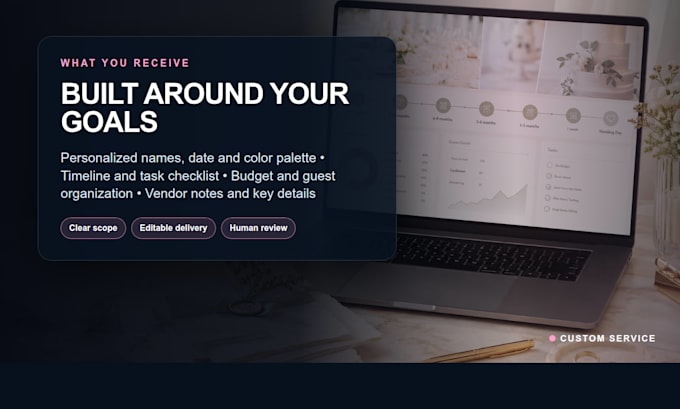 create a personalized digital wedding planning dashboard