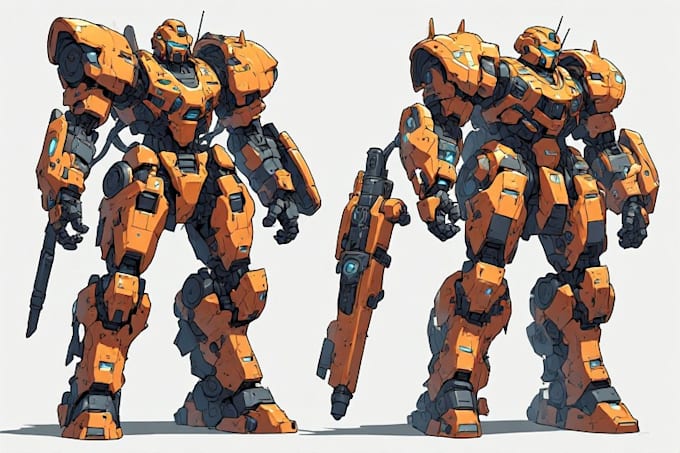 illustrate your mecha, robot and armored characters