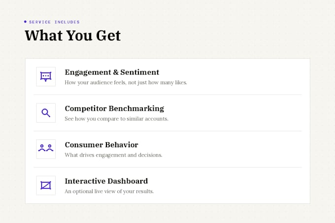 analyze your social media data and create competitors analysis reports