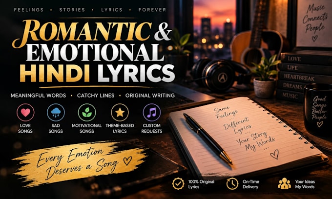 write original hindi song lyrics for your song