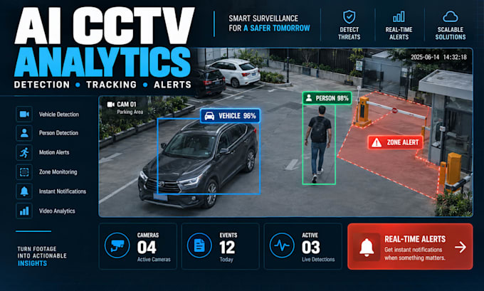 build ai security, cctv monitoring, intrusion detection video analytics system