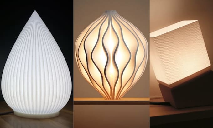 do 3d lamp design, 3d led light, bulb lamp, printable lamp, 3d lamp modeling
