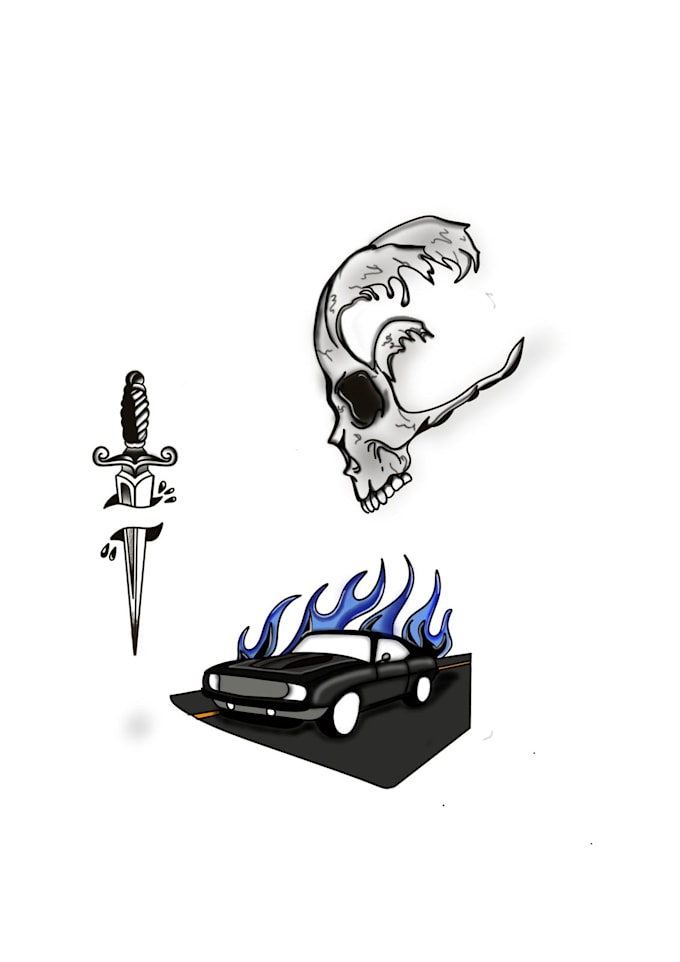 design custom flash tattoo art from your idea, old school or irezumi