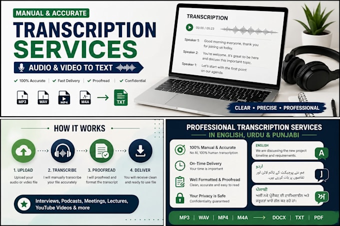 manually transcribe audio and video accurately