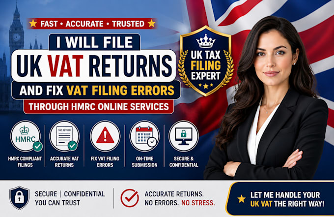 file UK vat returns and fix vat filing errors through hmrc online services