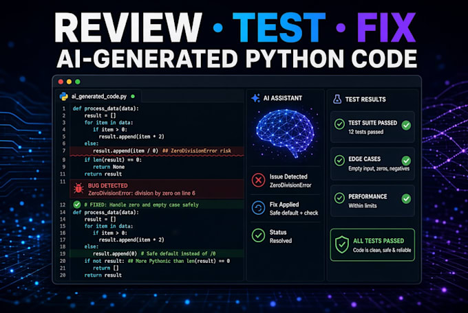fix, debug and improve your python code