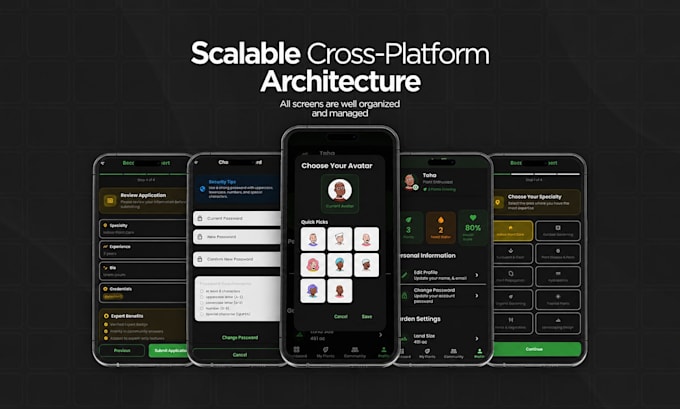 develop a custom flutter app for ios and android