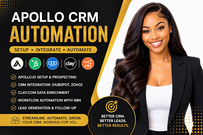 setup apollo io CRM and automation workflows