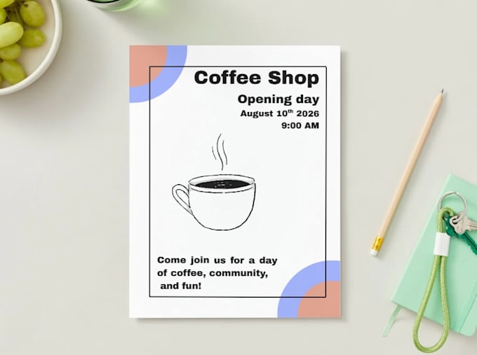 design fliers for your coffee shop or cafe