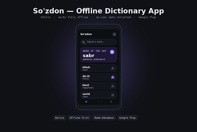 develop a native android app using kotlin