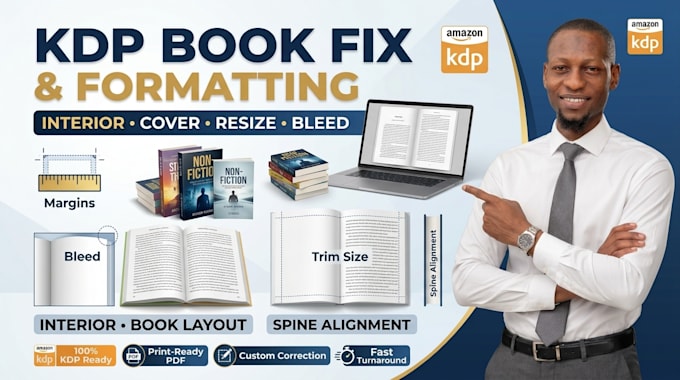 fix rejected KDP book interior, resize book cover paperback, margin bleed issues