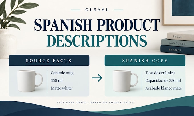 write spanish product descriptions for your home decor store