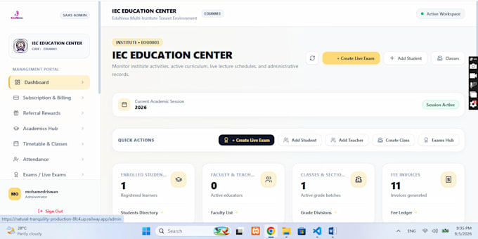 build a react node js admin dashboard