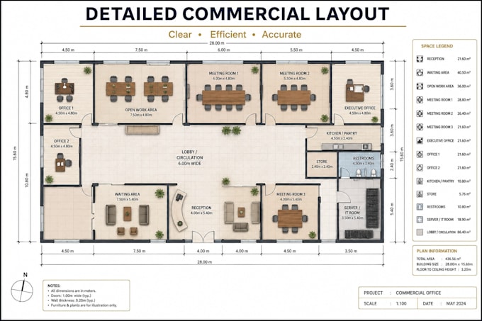 design professional commercial floor plans and layouts