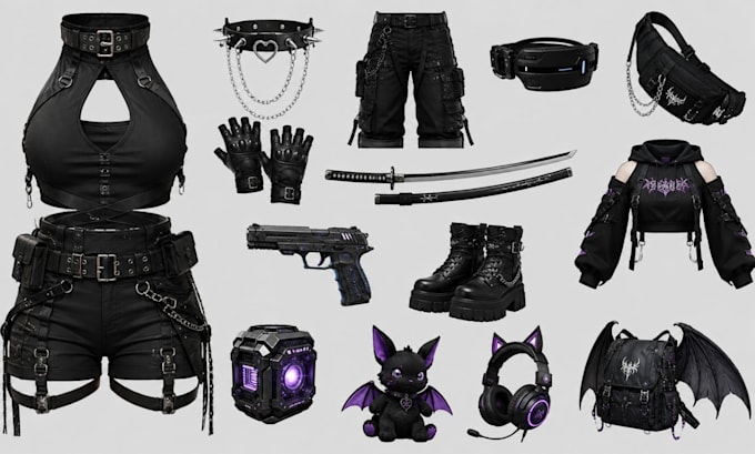 create custom vrchat props assets outfits weapons accessories items vrc props