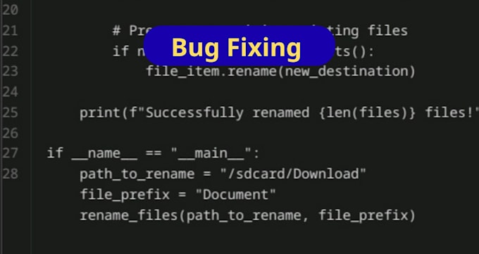 fix python bugs, debug errors, or optimize your scripts
