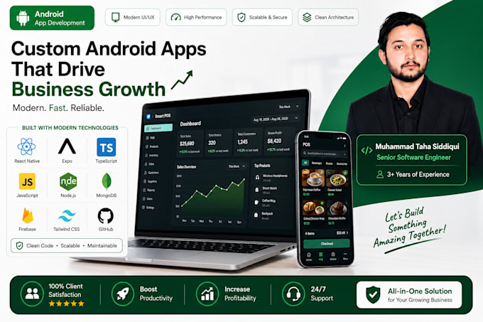 develop a react native android app with API integration