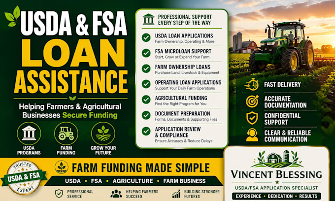 help with usda fsa loan application and farm funding