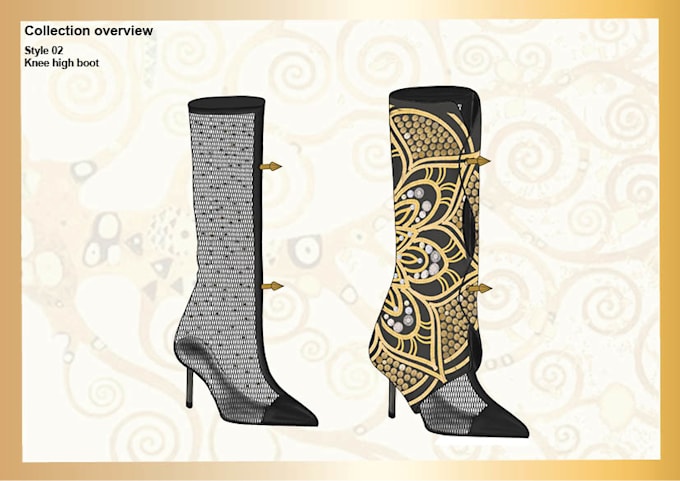 create professional footwear fashion illustrations