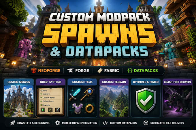 minecraft spawns neoforge mod datapack minecraft forge data pack fabric mod map