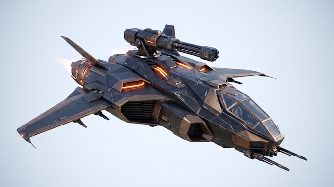 model custom 3d spaceships and game ready assets for unity and unreal engine
