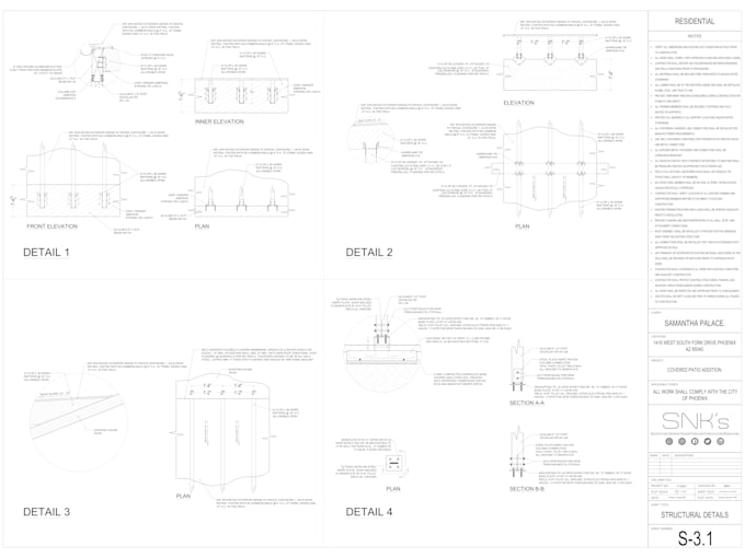 provide structural drawing and calculation for footing, column, beam and slab