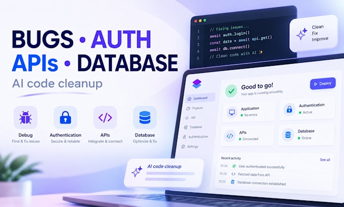 fix lovable, replit, bolt and ai coded web apps