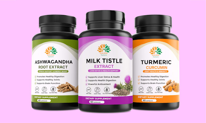 design premium supplement packaging and label design