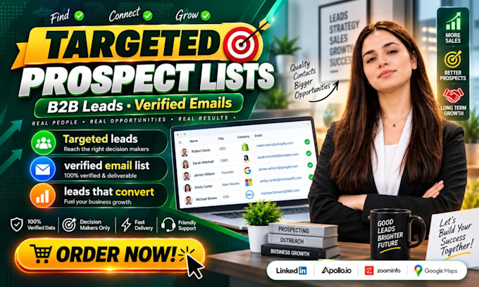 build targeted b2b prospect lists with verified emails for lead generation