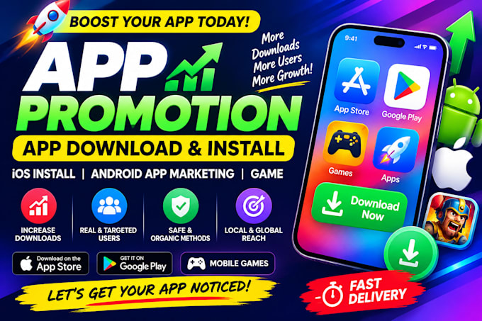 app promotion, app download, IOS install, android app review, website review