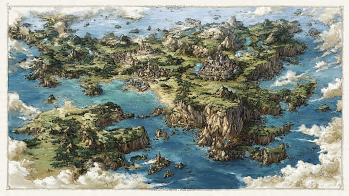 design your high quality detailed fantasy map