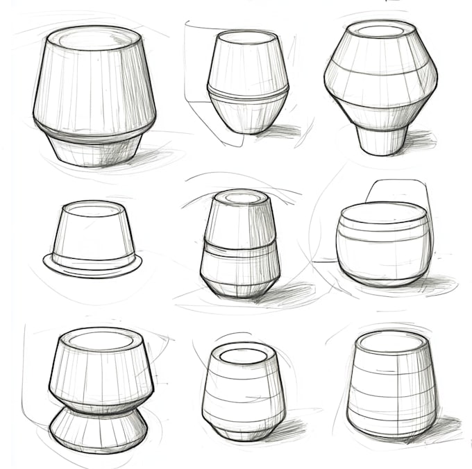 make industrial design lamp sketches modeling design