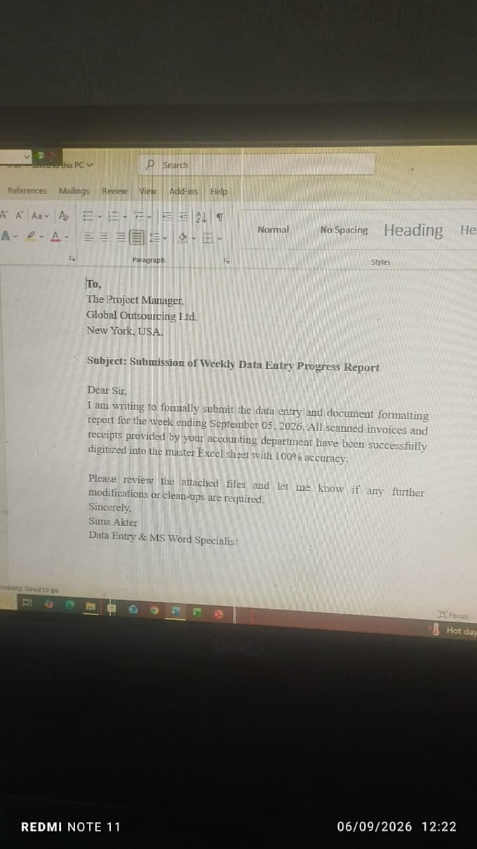 do professional microsoft word tying and data entry