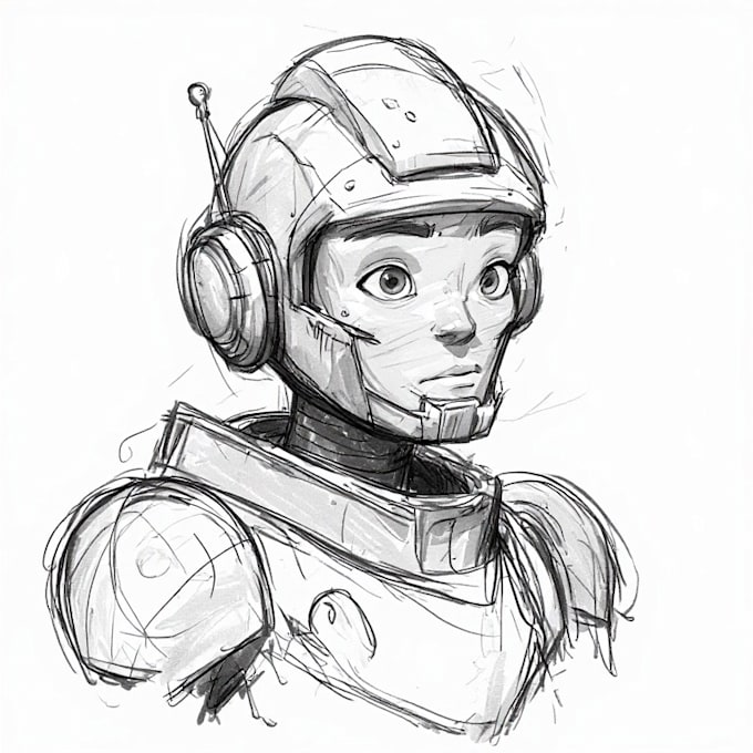 draw or design mechs robots concepts