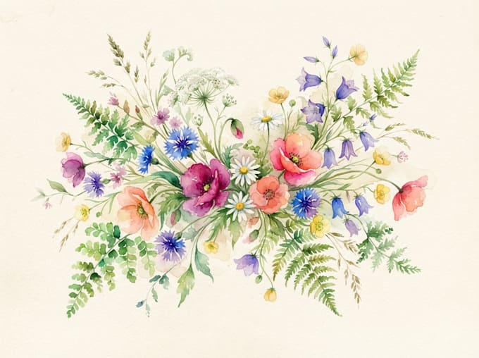 create watercolor and digital illustrations