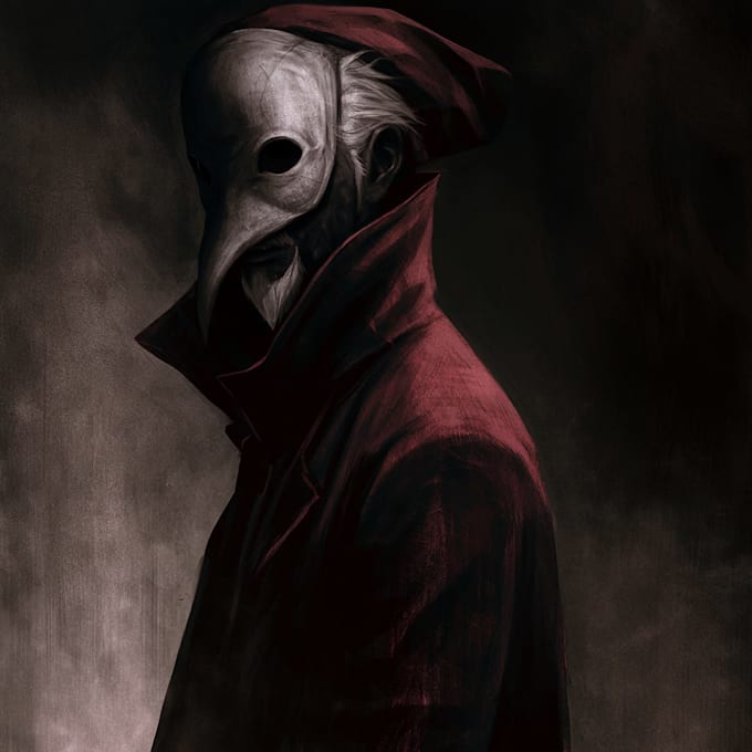 draw gothic dark horror metal illustration