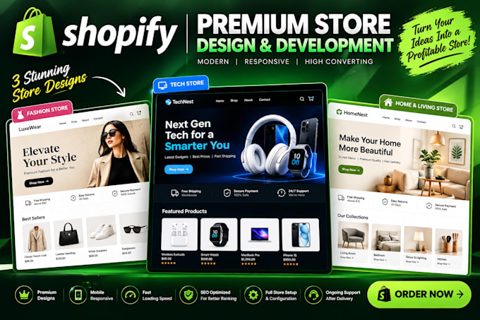 build shopify store, shopify,shopify website design