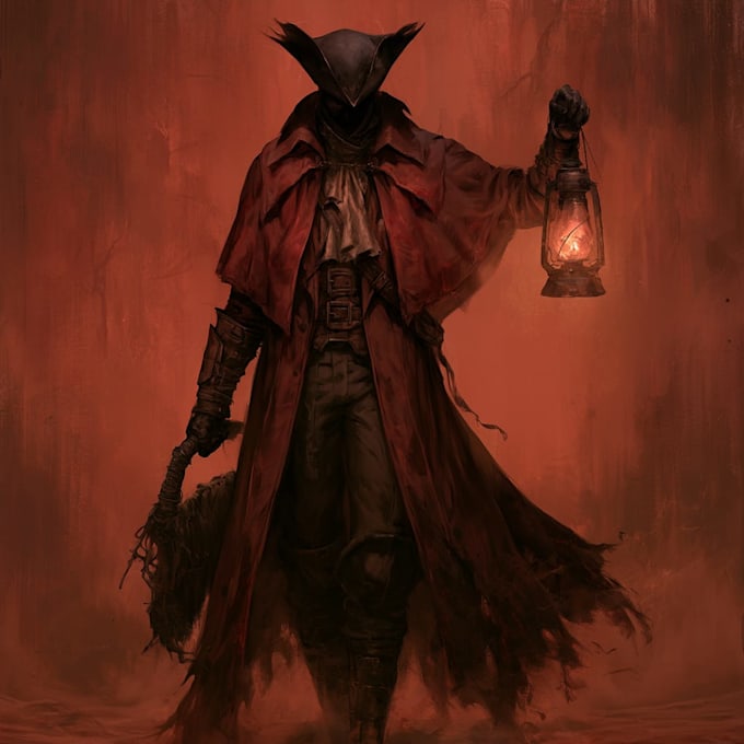 draw gothic dark horror metal illustration