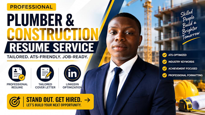 write an ats friendly plumber and construction resume