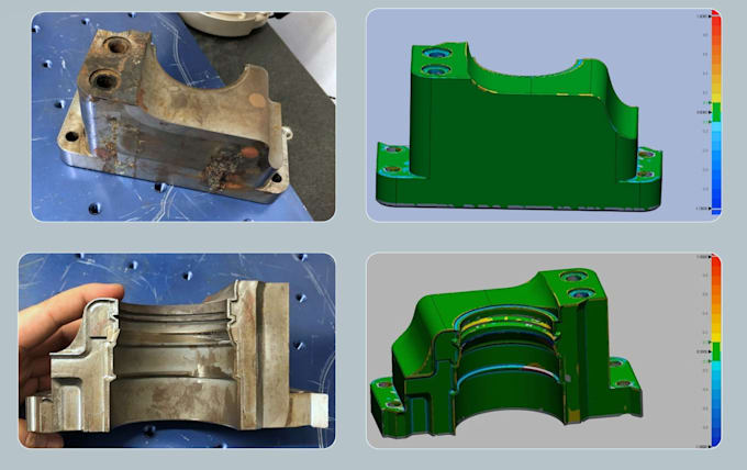 do reverse engineering from stl scan to parametric cad model