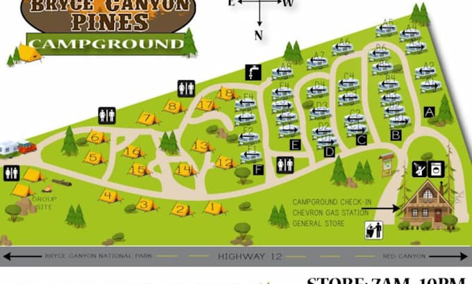 design custom campground map, rv park map and site plan