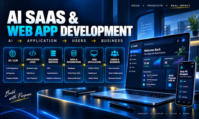 build a custom ai saas or ai web app