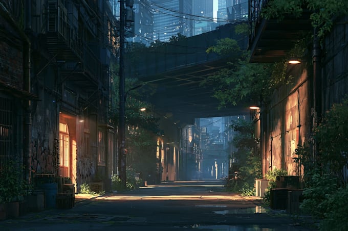 do anime background and environment art