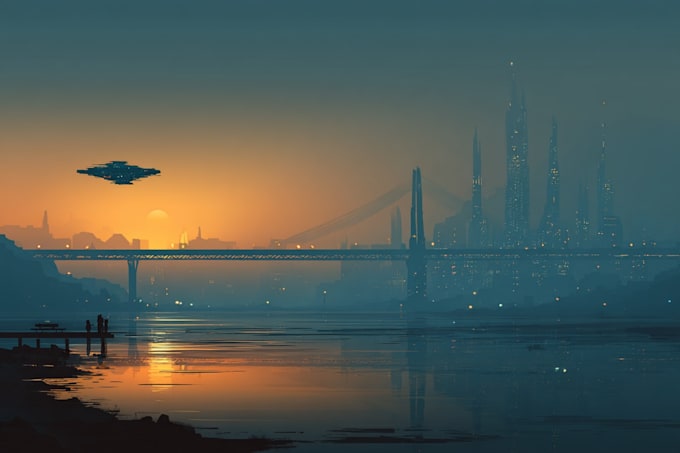 create a stunning sci fi city, futuristic environment, or cyberpunk world