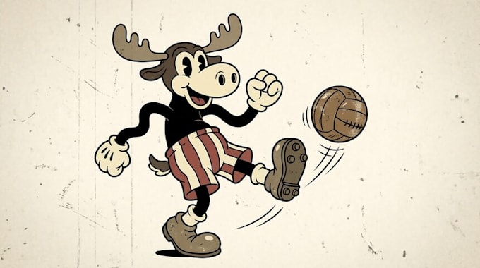 create a vintage retro cartoon mascot illustration
