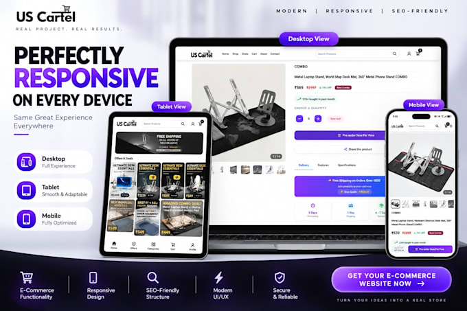 build custom fully functional SEO ready ecom platform
