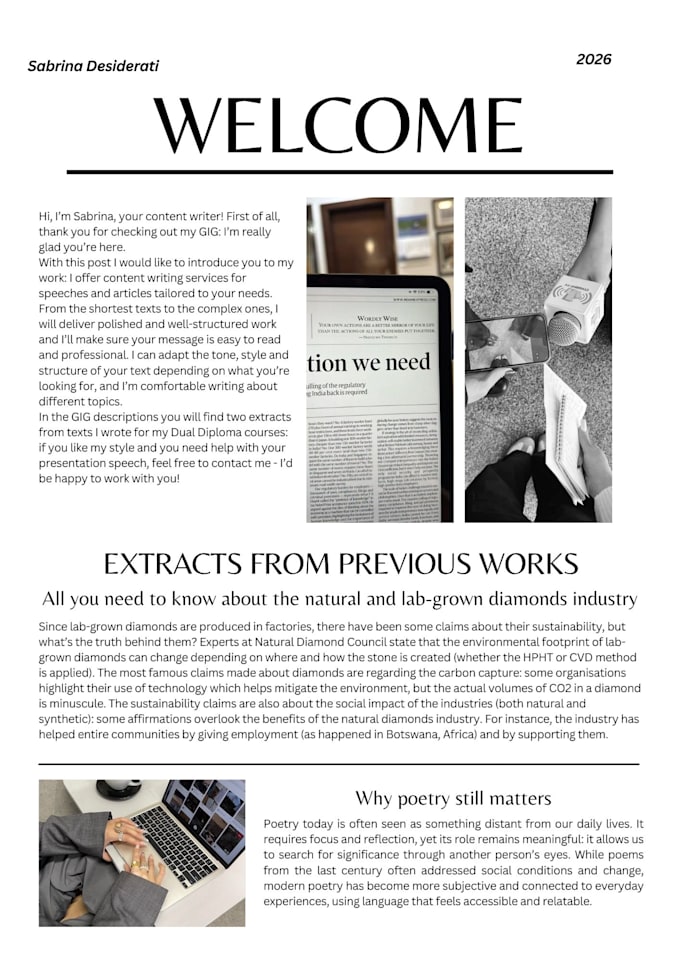 content write, edit and proofread