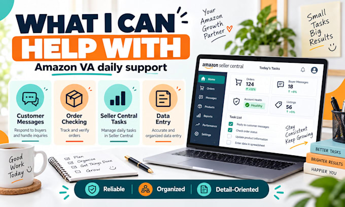 be your amazon virtual assistant for seller central tasks