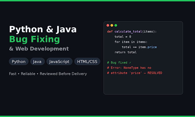 fix python, java and web bugs quickly and accurately